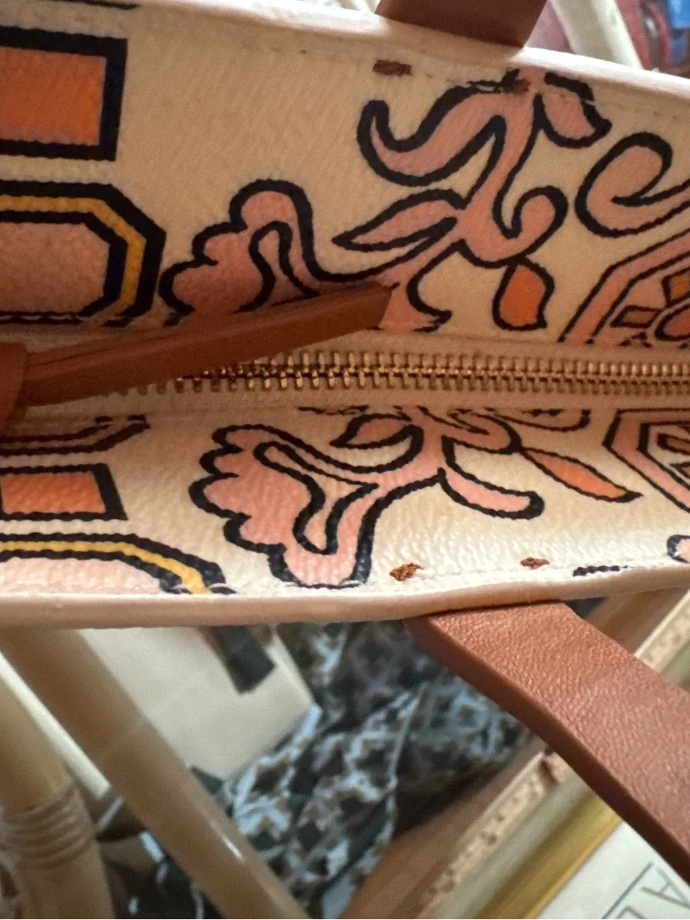 Tory Burch Spring Small Tote Hicks Garden Floral Leather Bag